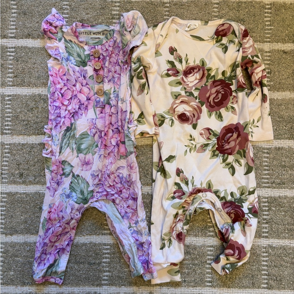 Floral Romper Bundle for Baby Girls